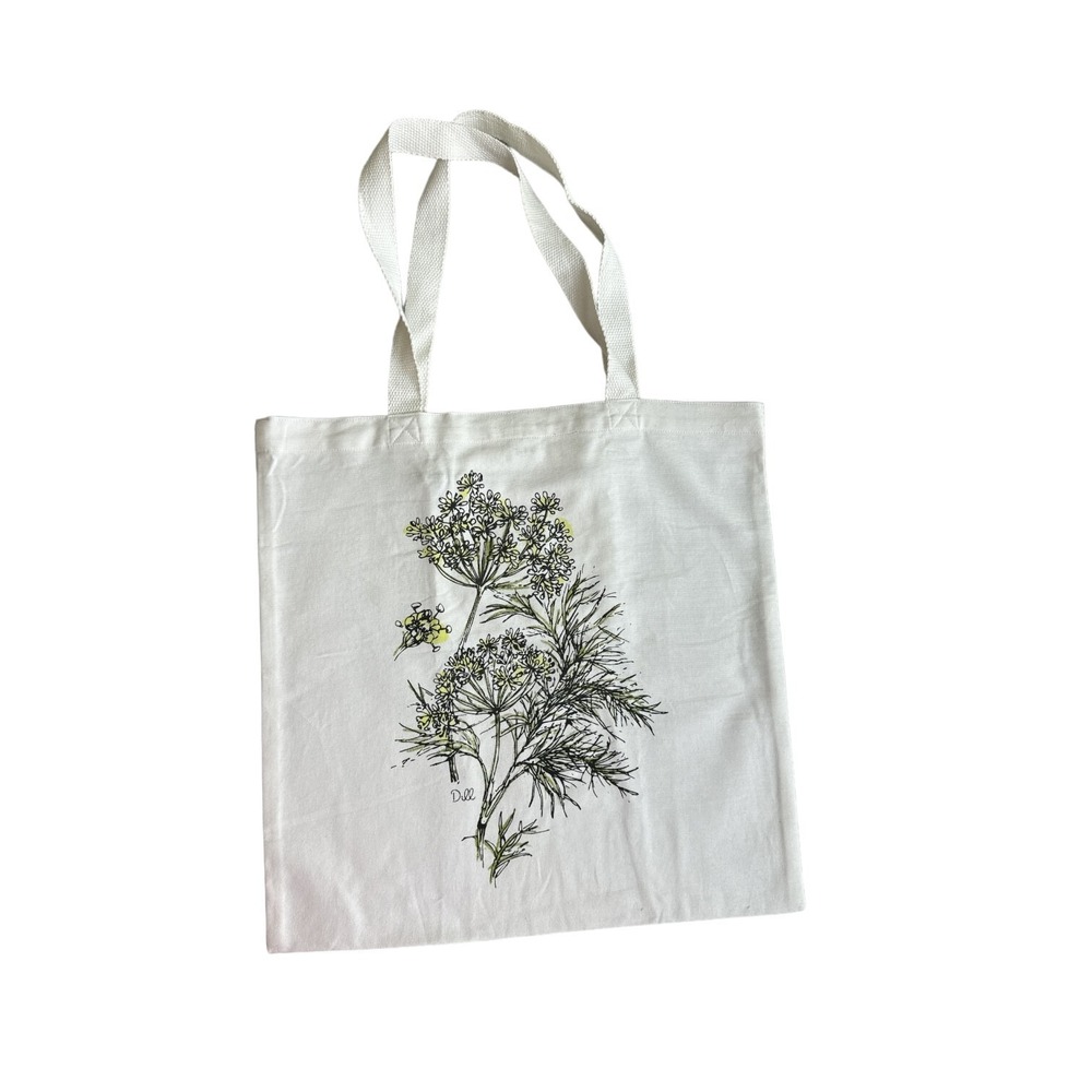Tag Brand Herb Tote Bag Farmers Market Grocery Bag Dill NWOT